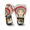 Indian Girl Native American Print Boxing Gloves-grizzshop