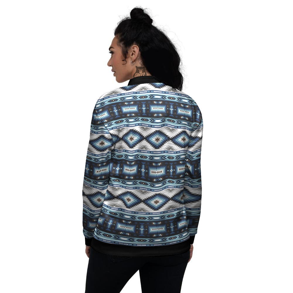 Indian Native American Print Pattern Women's Bomber Jacket-grizzshop