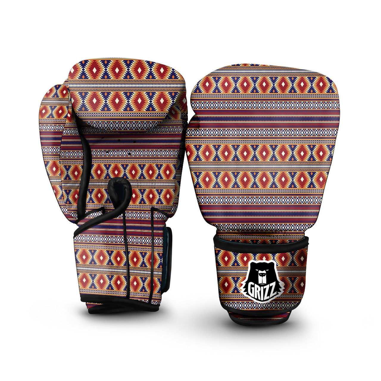 Indian Native Tribal Print Pattern Boxing Gloves-grizzshop