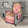 Indian Paisley Bandana Pink Print Armchair Protector-grizzshop