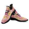 Indian Paisley Bandana Pink Print Black Athletic Shoes-grizzshop