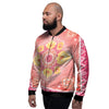 Indian Paisley Bandana Pink Print Men's Bomber Jacket-grizzshop