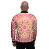 Indian Paisley Bandana Pink Print Men's Bomber Jacket-grizzshop