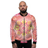 Indian Paisley Bandana Pink Print Men's Bomber Jacket-grizzshop