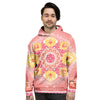 Indian Paisley Bandana Pink Print Men's Hoodie-grizzshop