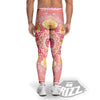 Indian Paisley Bandana Pink Print Men's Leggings-grizzshop