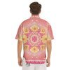 Indian Paisley Bandana Pink Print Men's Short Sleeve Shirts-grizzshop