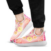 Indian Paisley Bandana Pink Print White Athletic Shoes-grizzshop