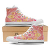 Indian Paisley Bandana Pink Print White High Top Shoes-grizzshop