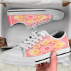 Indian Paisley Bandana Pink Print White Low Top Shoes-grizzshop