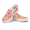 Indian Paisley Bandana Pink Print White Slip On Shoes-grizzshop