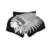 Indian Portrait Monochrome Native Print Muay Thai Boxing Shorts-grizzshop