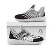 Indian Portrait Monochrome Native Print White Athletic Shoes-grizzshop