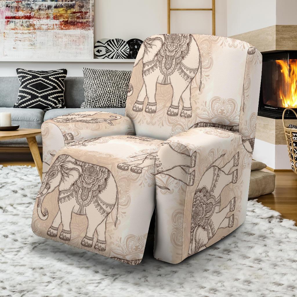 Indian Tribal Elephant Print Recliner Cover-grizzshop