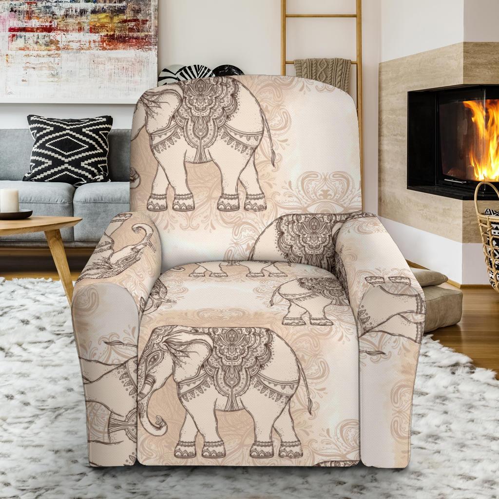 Indian Tribal Elephant Print Recliner Cover-grizzshop