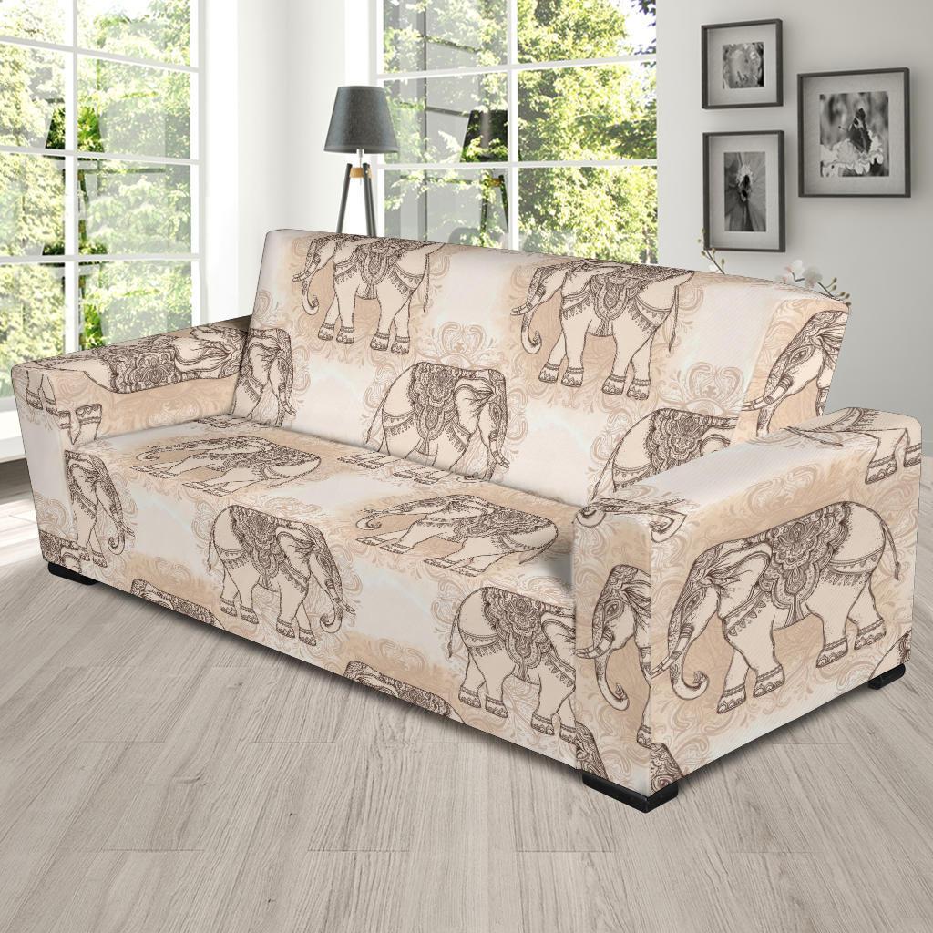 Indian Tribal Elephant Print Sofa Covers-grizzshop