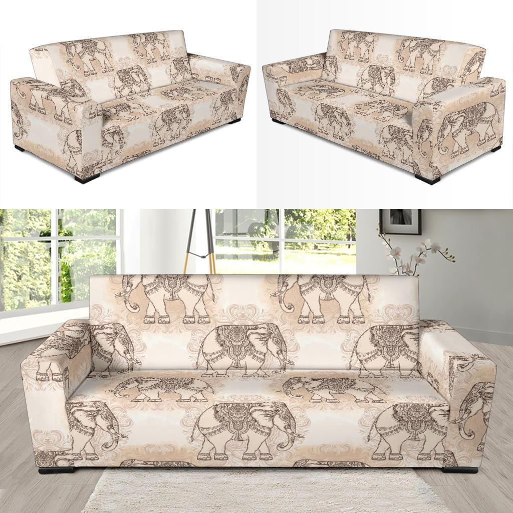 Indian Tribal Elephant Print Sofa Covers-grizzshop