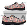 Indian Tribal Native Print Pattern Black Sneaker-grizzshop