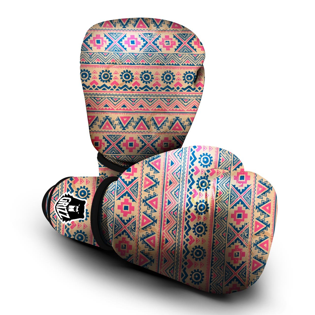 Indian Tribal Native Print Pattern Boxing Gloves-grizzshop