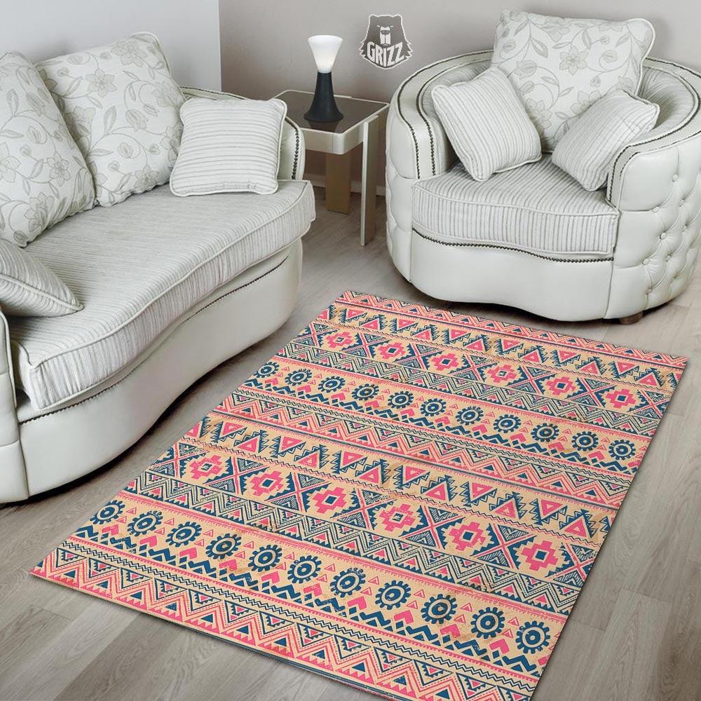 Indian Tribal Native Print Pattern Floor Mat-grizzshop