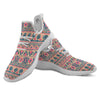 Indian Tribal Native Print Pattern White Athletic Shoes-grizzshop