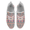 Indian Tribal Native Print Pattern White Athletic Shoes-grizzshop