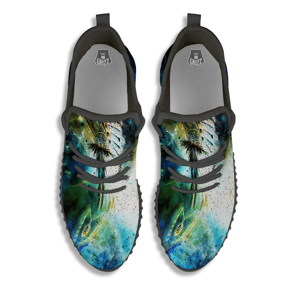 Indian Woman Galaxy Native Black Walking Shoes-grizzshop