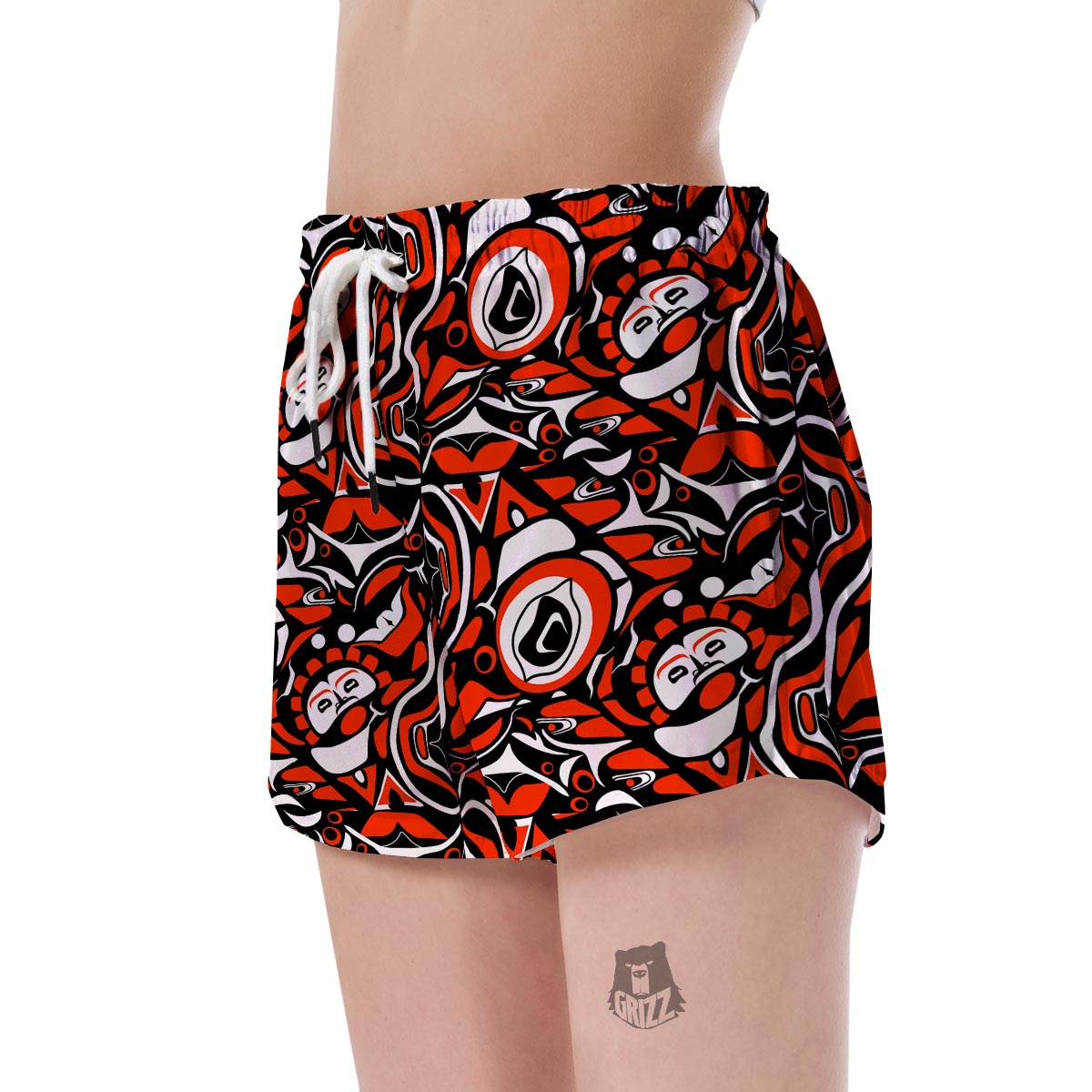 Indians Aztec Pendleton Tribal Native Navajo American Print Women's Shorts-grizzshop