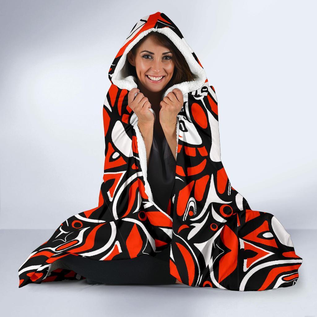 Indians Aztec Tribal Native Navajo American Print Hooded Blanket-grizzshop