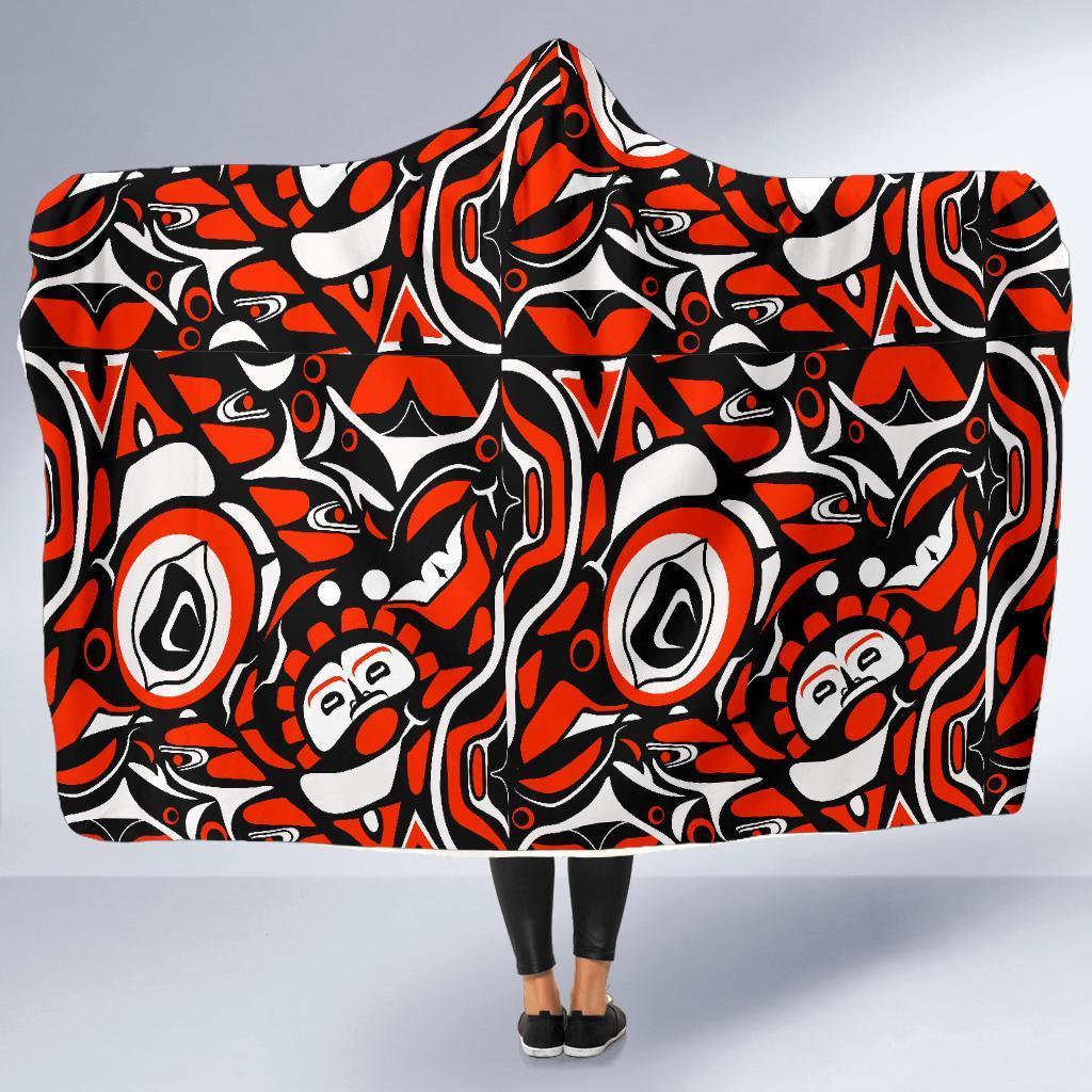 Indians Aztec Tribal Native Navajo American Print Hooded Blanket-grizzshop