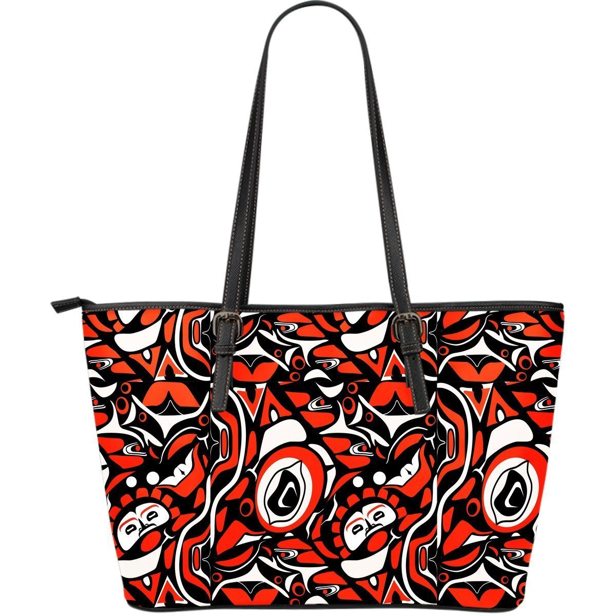 Indians Aztec Tribal Native Navajo American Print Leather Tote Bag-grizzshop