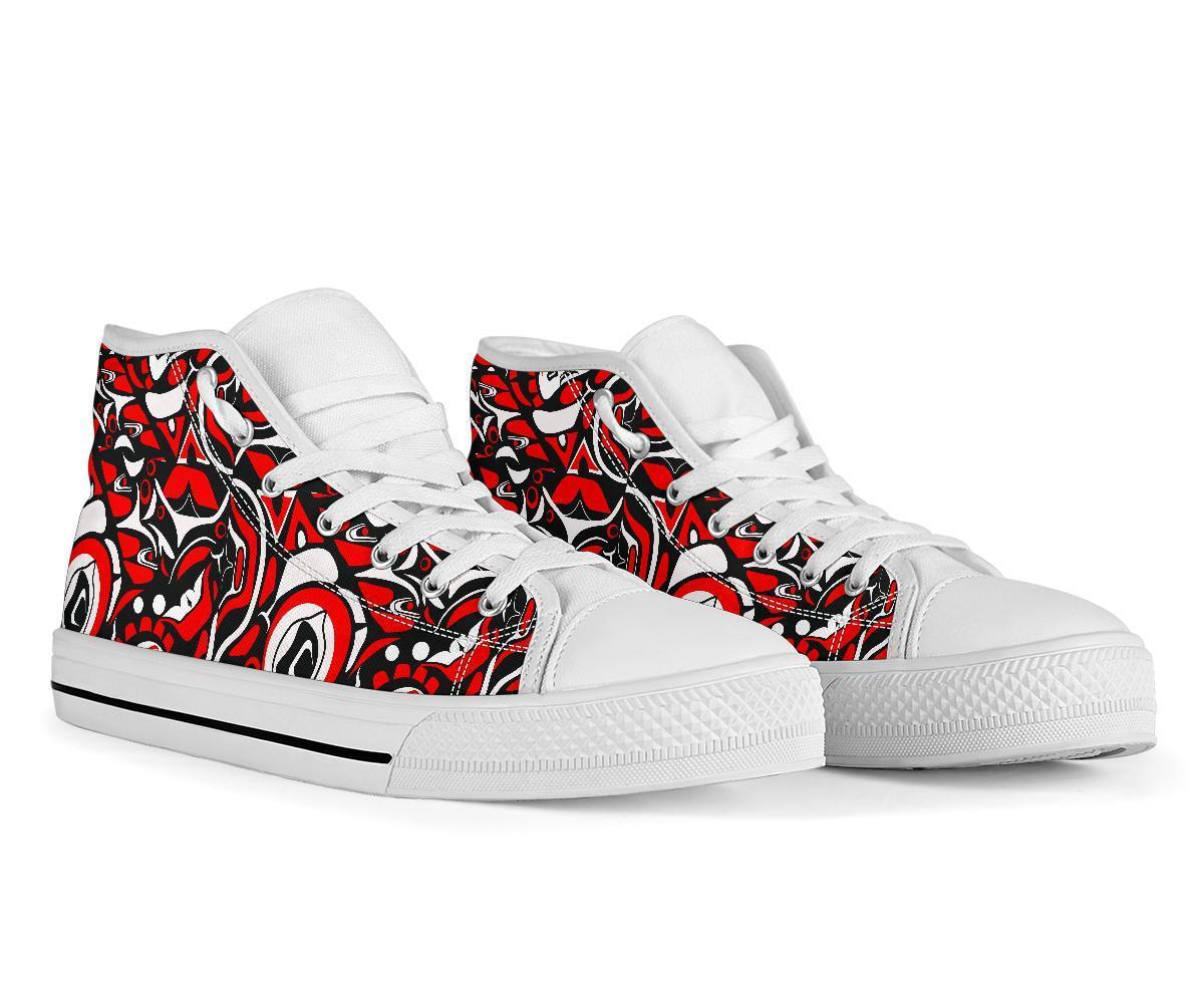 Indians Aztec Tribal Native Navajo American Print Men Women's High Top Shoes-grizzshop
