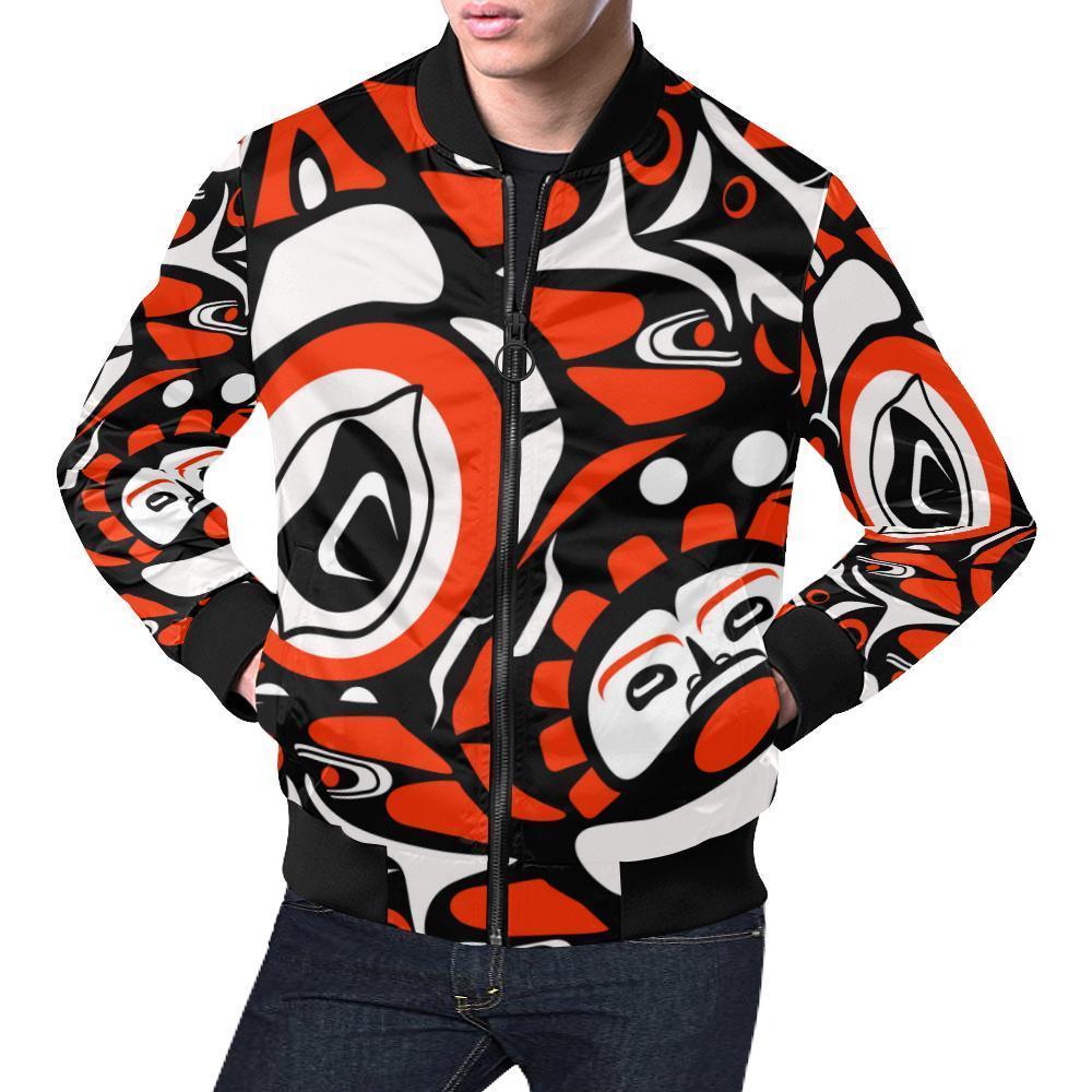 Indians Aztec Tribal Native Navajo American Print Men's Bomber Jacket-grizzshop