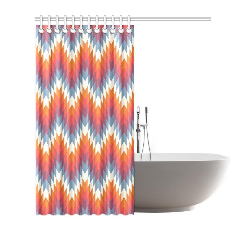 Indians Native American Navajo Aztec Tribal Print Bathroom Shower Curtain-grizzshop