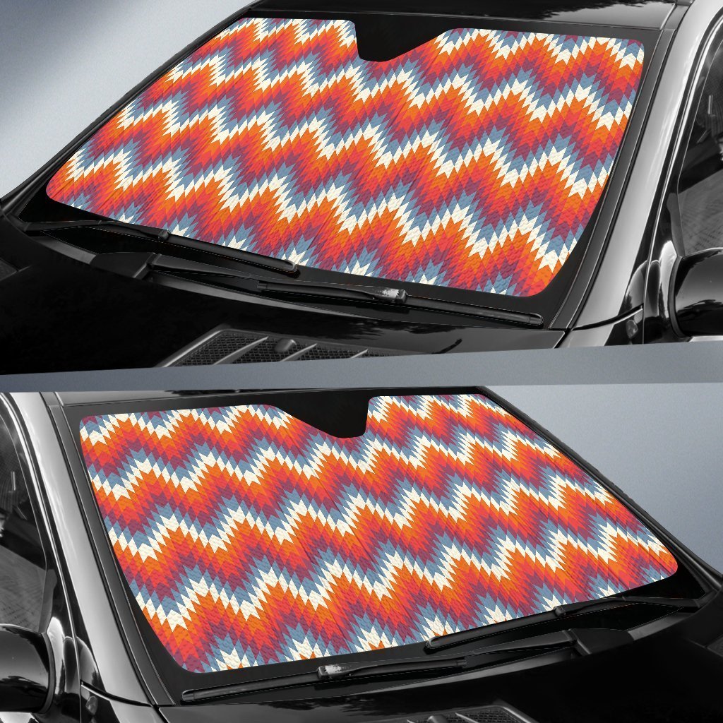 Indians Native American Navajo Aztec Tribal Print Car Sun Shade-grizzshop