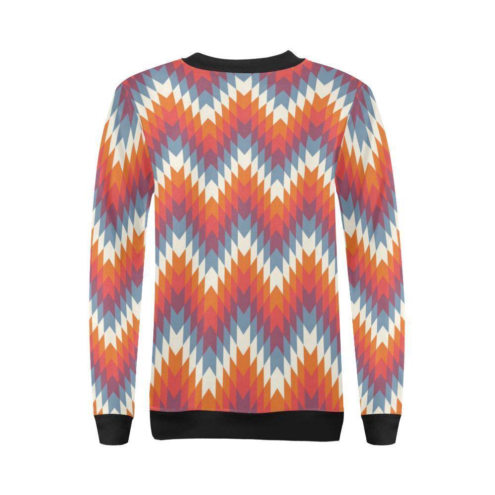 Indians Native American Navajo Aztec Tribal Print Women Crewneck Sweatshirt-grizzshop