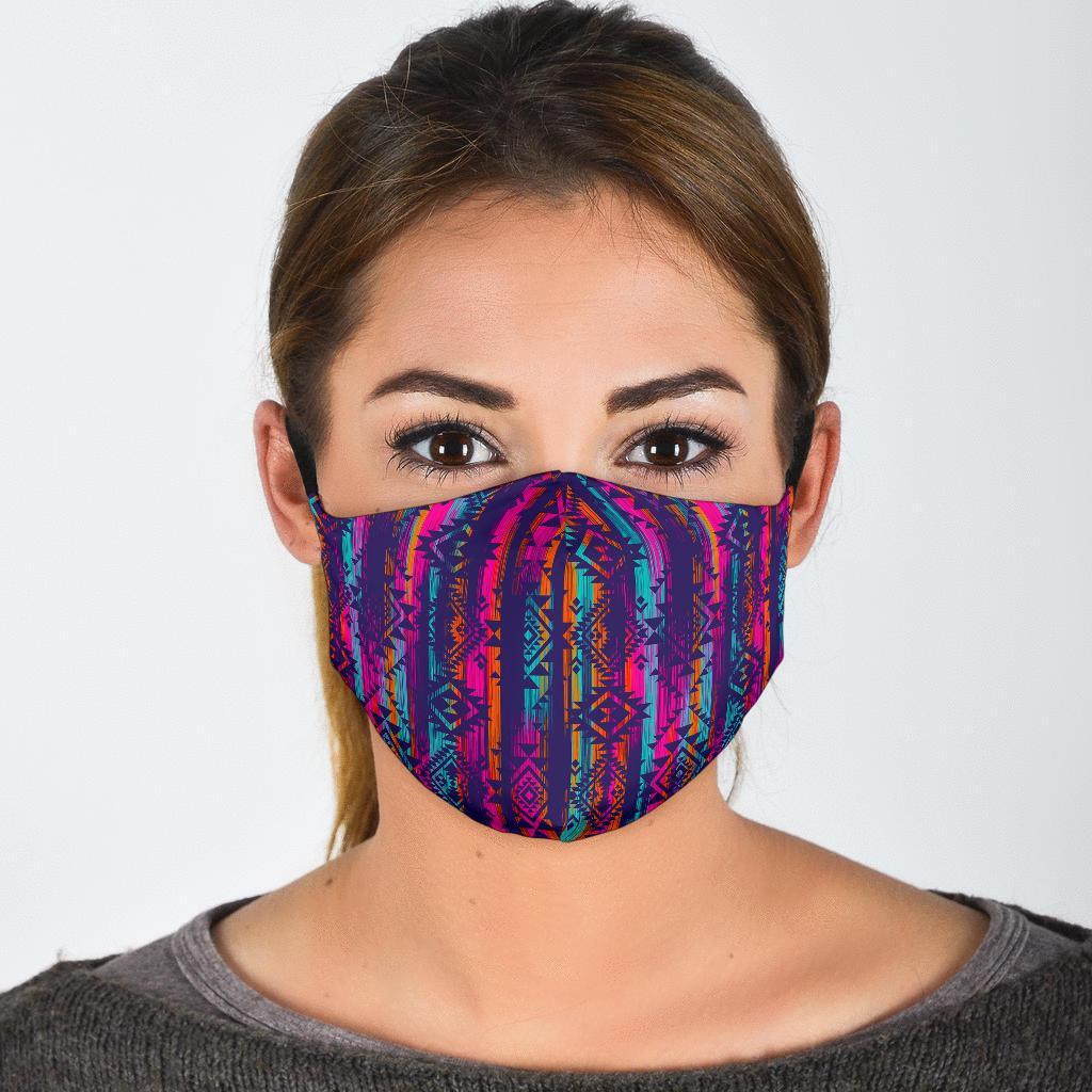 Indians Navajo Aztec Pendleton Tribal Native American Print Face Mask-grizzshop