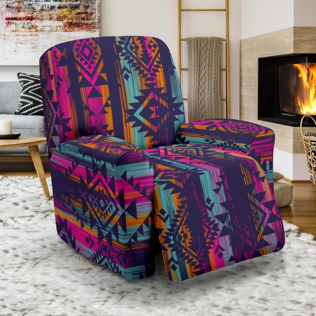 Indians Navajo Aztec Pendleton Tribal Native American Print Recliner Cover-grizzshop