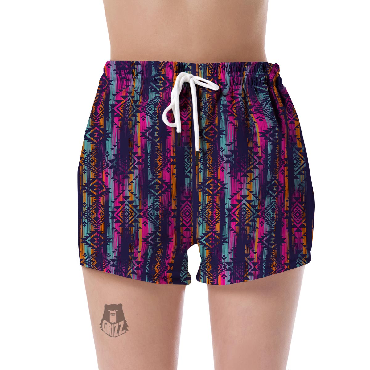 Indians Navajo Aztec Pendleton Tribal Native American Print Women's Shorts-grizzshop