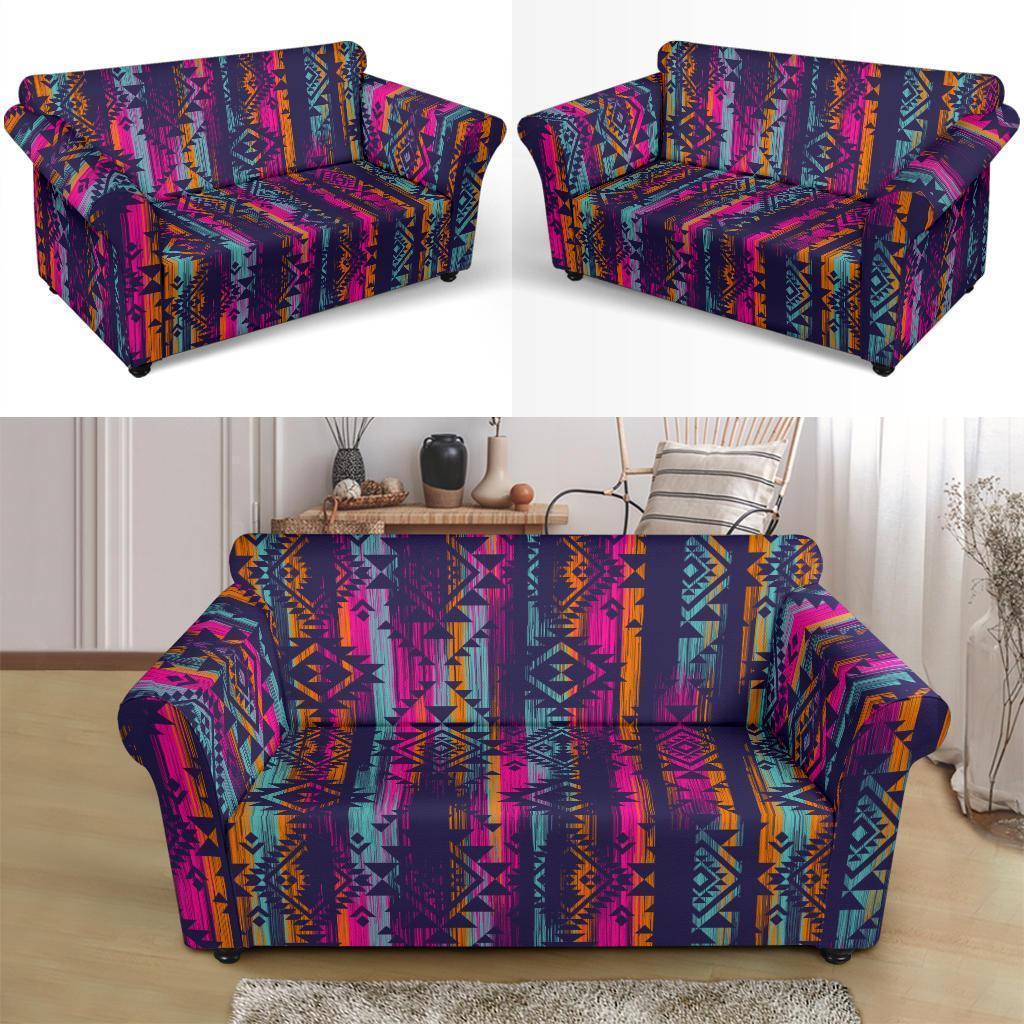 Indians Navajo Aztec Tribal Native American Print Loveseat Cover-grizzshop