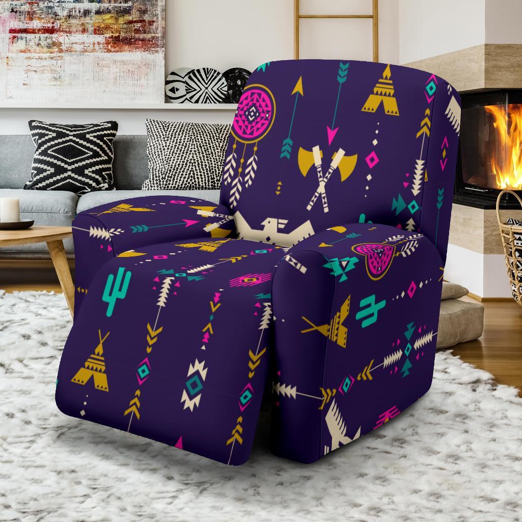 Indians Tribal Native Navajo American Aztec Pendleton Print Recliner Cover-grizzshop