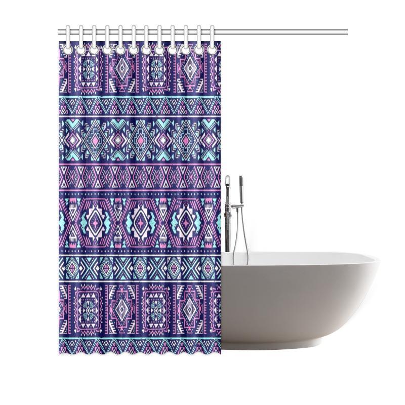Indians Tribal Native Navajo American Aztec Print Bathroom Shower Curtain-grizzshop