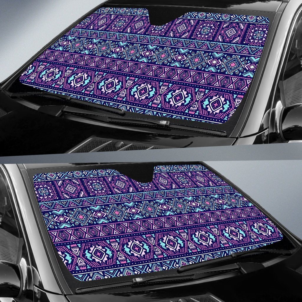 Indians Tribal Native Navajo American Aztec Print Car Sun Shade-grizzshop