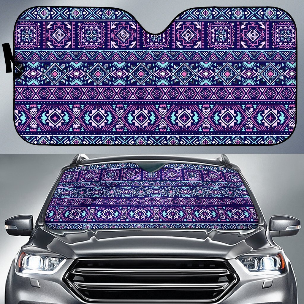 Indians Tribal Native Navajo American Aztec Print Car Sun Shade-grizzshop