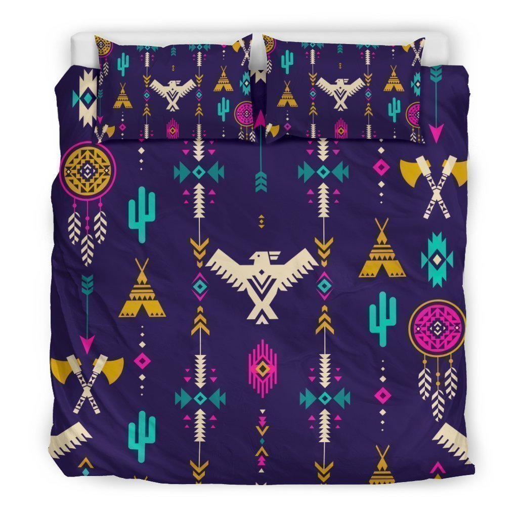 Indians Tribal Native Navajo American Aztec Print Duvet Cover Bedding Set-grizzshop