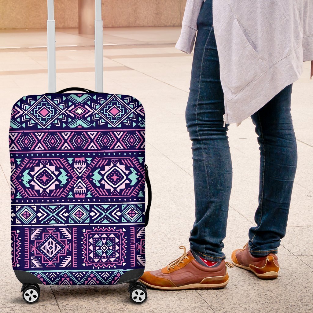 Indians Tribal Native Navajo American Aztec Print Elastic Luggage Cover-grizzshop