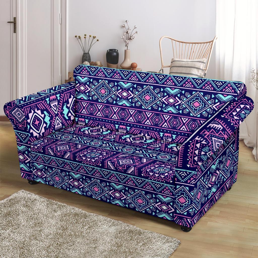 Indians Tribal Native Navajo American Aztec Print Loveseat Cover-grizzshop