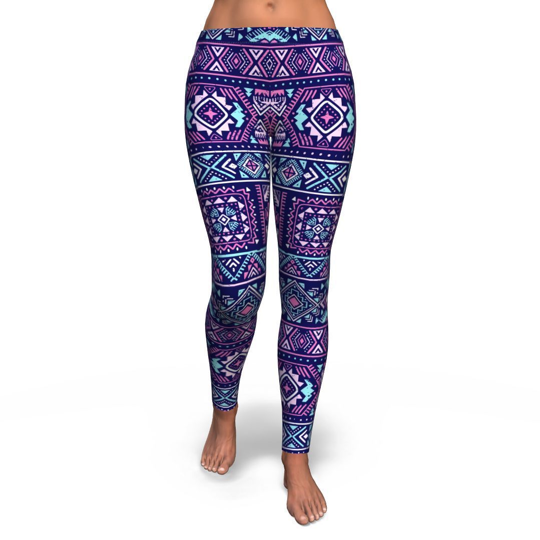 Indians Tribal Native Navajo American Aztec Print Pattern Women Leggings-grizzshop