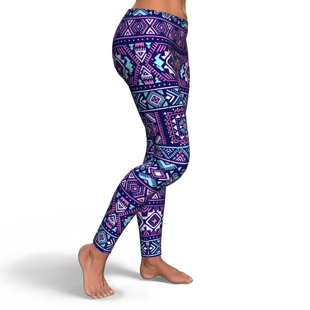 Indians Tribal Native Navajo American Aztec Print Pattern Women Leggings-grizzshop