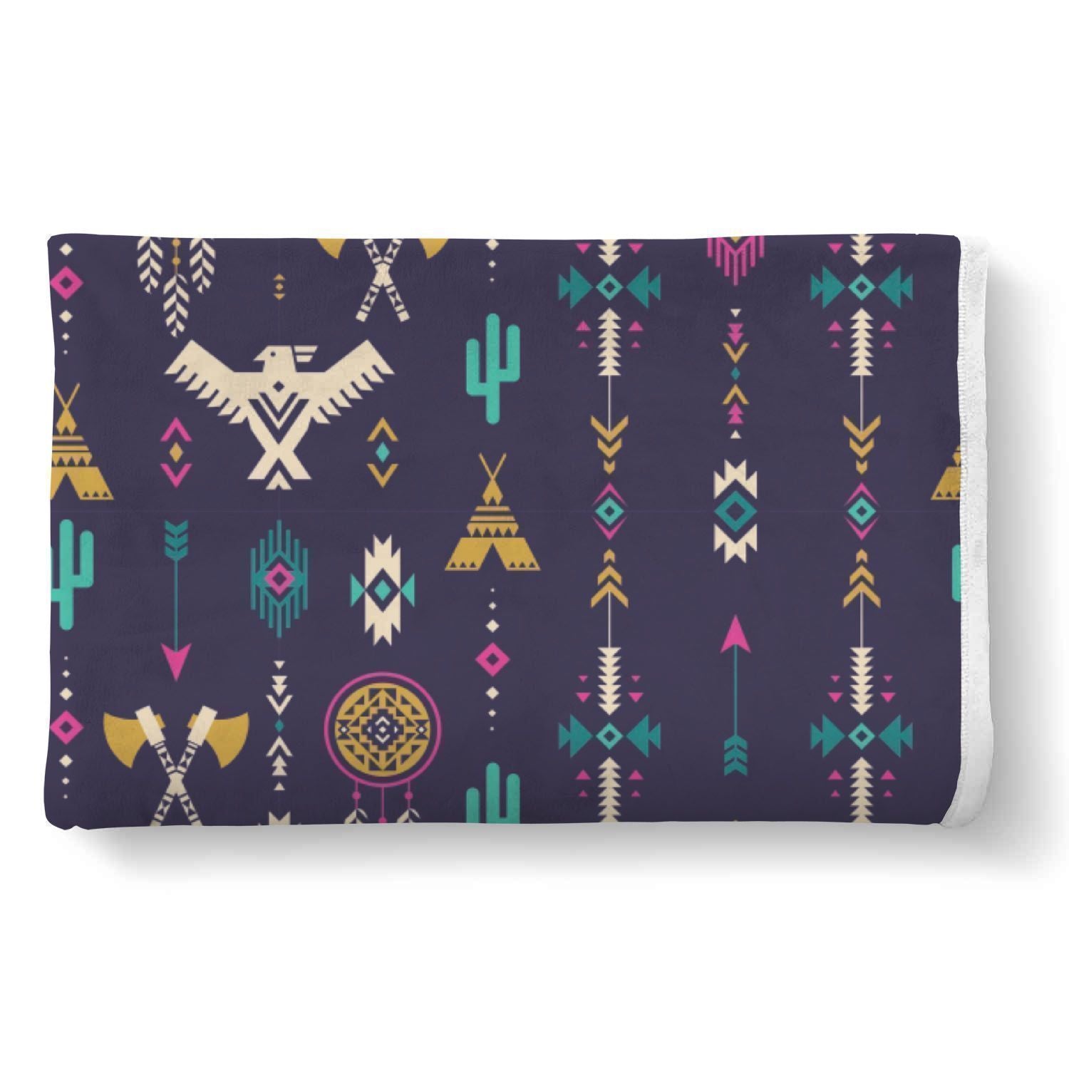 Indians Tribal Native Navajo American Aztec Print Throw Blanket-grizzshop